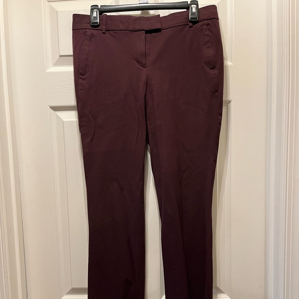 TALL Burgundy J Crew Campbell Trouser Pant 6T Style E8376